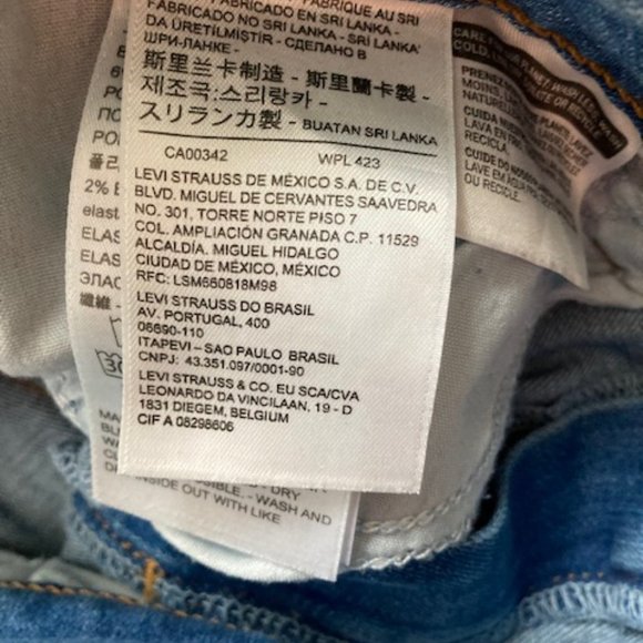 LEVIS SKINNY 721 SPATTER PATTERN WOMENS JEANS size 29 - Picture 8 of 9